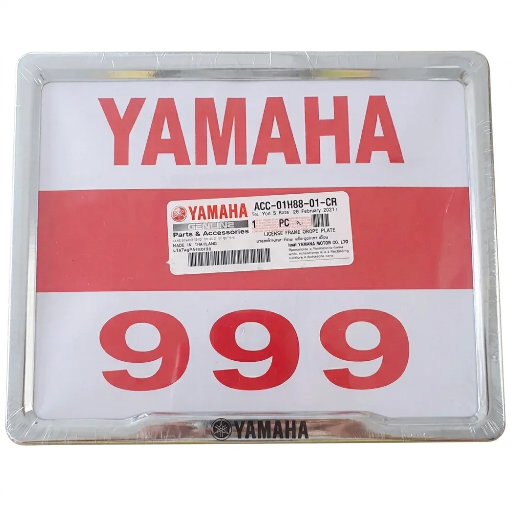 ACC01M0001CR กรอบป้ายทะเบียนเหล็ก ชุบโครเมี่ยม yamaha แท้ศูนย์